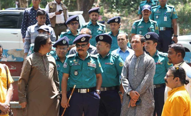 নববর্ষের অনুষ্ঠানের স্থান গুলো পরিদর্শনে সিএমপি পুলিশ কমিশনার