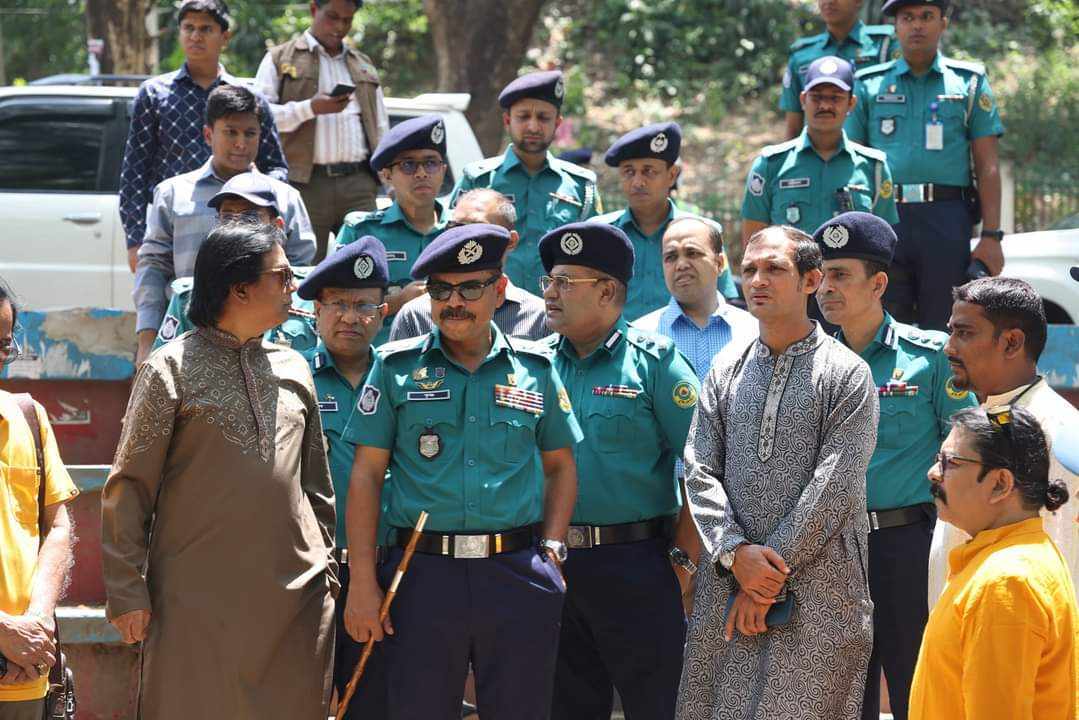 নববর্ষের অনুষ্ঠানের স্থান গুলো পরিদর্শনে সিএমপি পুলিশ কমিশনার