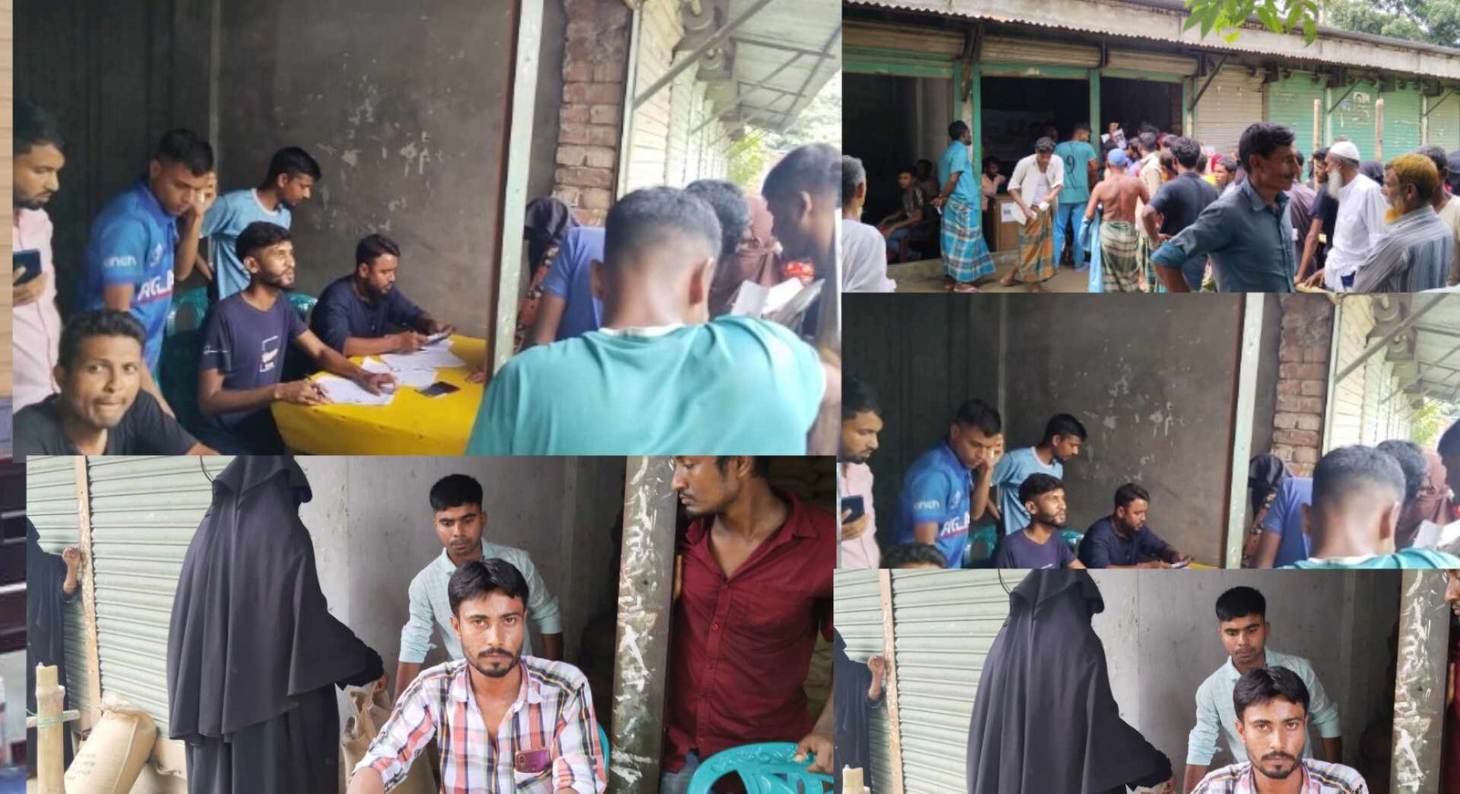 তারাকান্দার ঢাকিরকান্দায় ওএমএস এর চাল বিতরণ